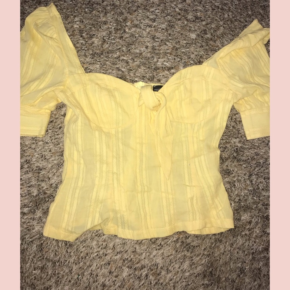 Pretty little thing yellow top size 2